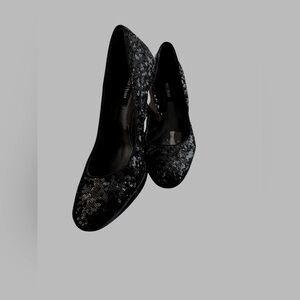 Elegant Black Sequin Women's Shoes